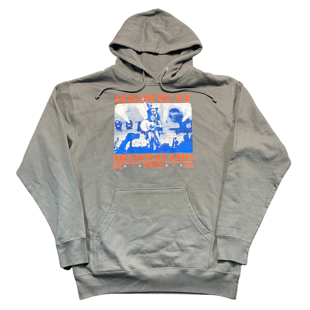 Jason Aldean Highway Desperado Tour Hoodie‎ Gray Mens Large